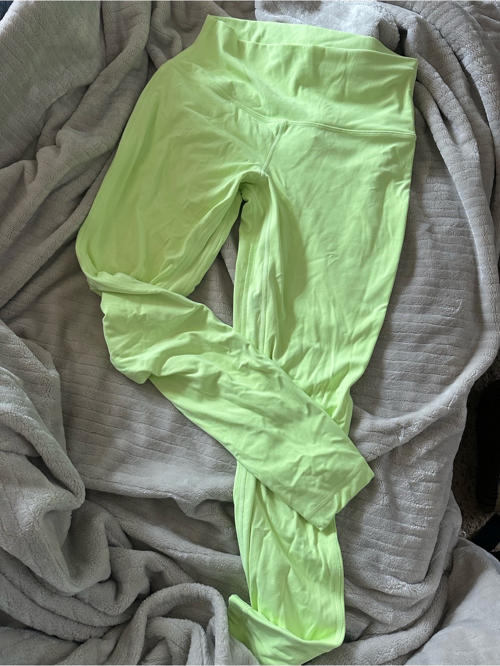 lululemon athletica Neon Lime Green Activewear Top